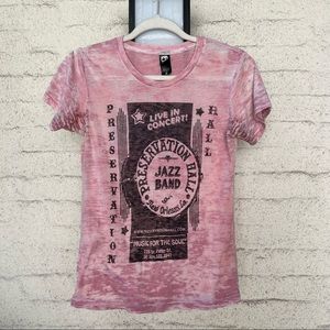 Dusty Rose Preservation Hall Jazz Band Concert Tee